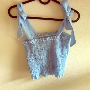 crop tie tank top
